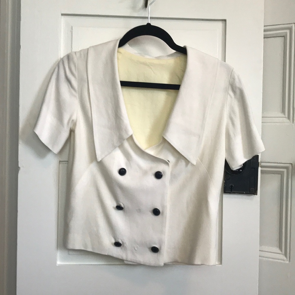 Vintage white nautical blouse